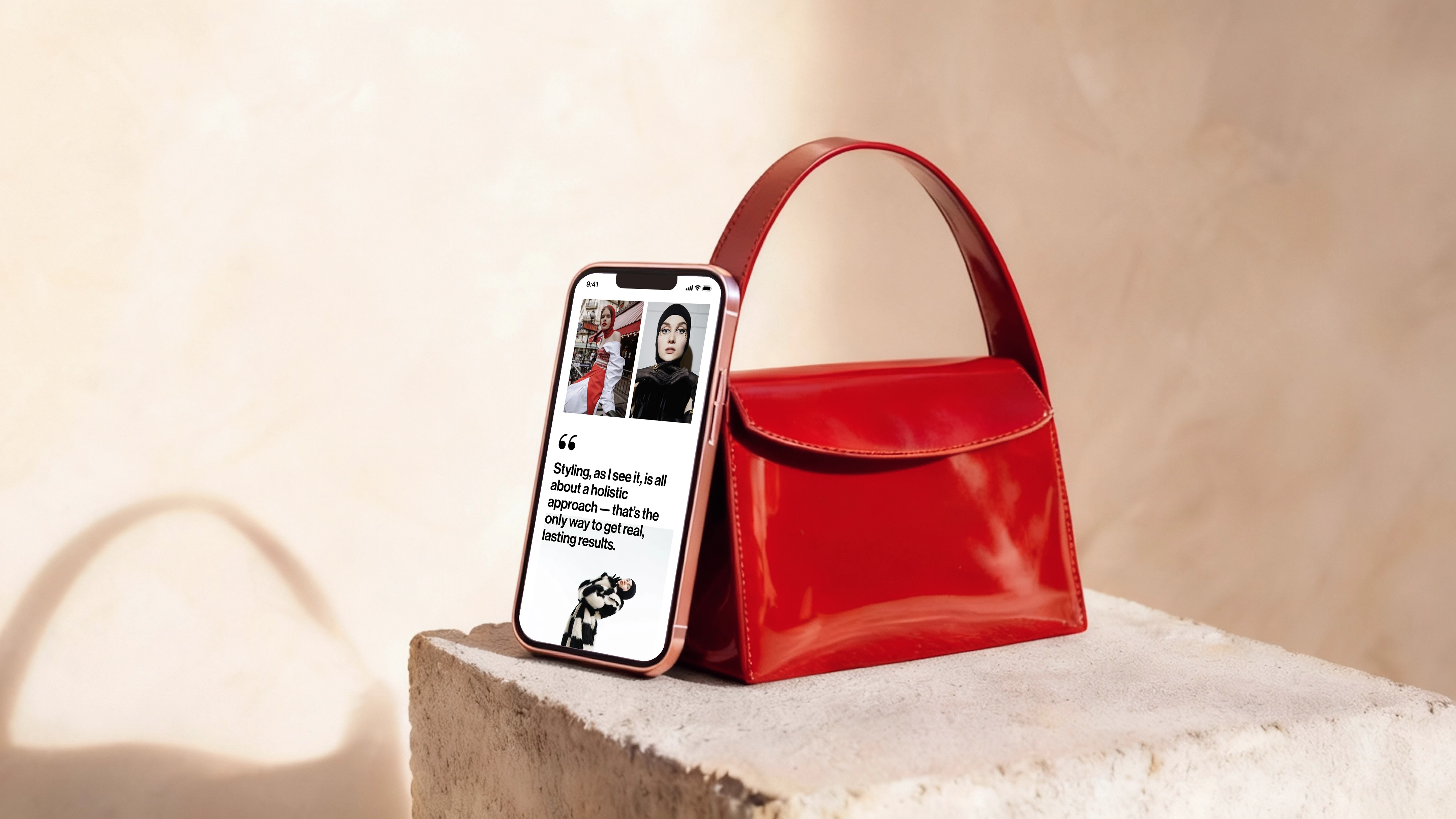 Red bag mockup
