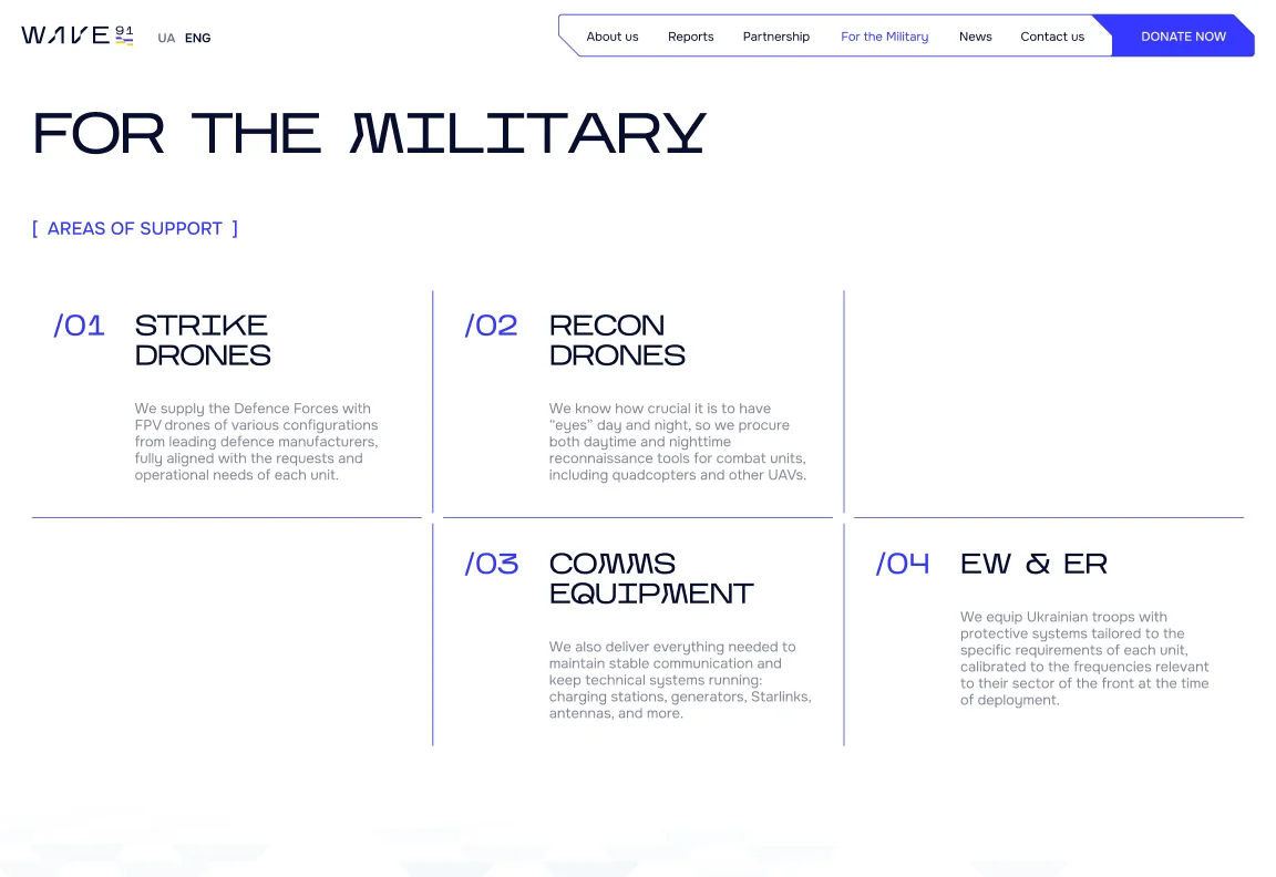 For the military — after user testing