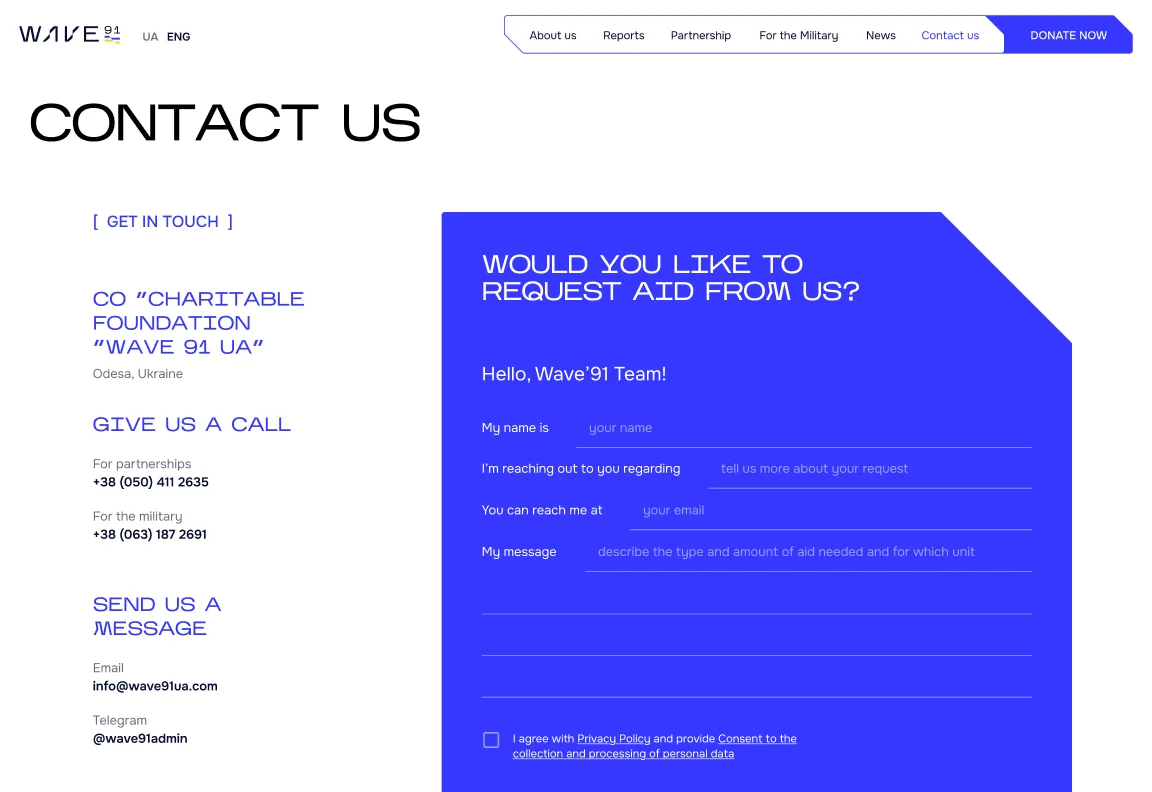 For the military — before user testing